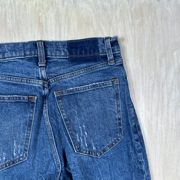 Abercrombie & Fitch 90s Ultra High Rise Straight Leg Blue Jeans Distressed 26 - Picture 14 of 14